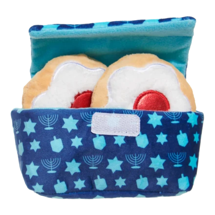 Woofganiyot Hanukkah Plush Multi-Part + Enrichment Dog Toy